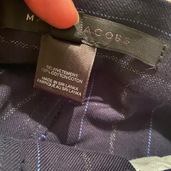 Marc Jacobs pinstripe flare‎ pants blue navy cotton size 10 - Picture 9 of 9